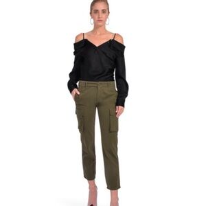 Frame Denim Olive Relaxed Utility Pant in Olive Sz 27